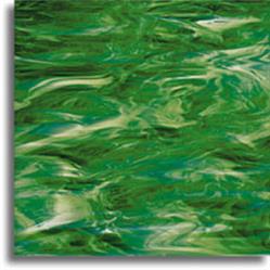 Spectrum Dark Emerald Green swirled with White (327-6S)